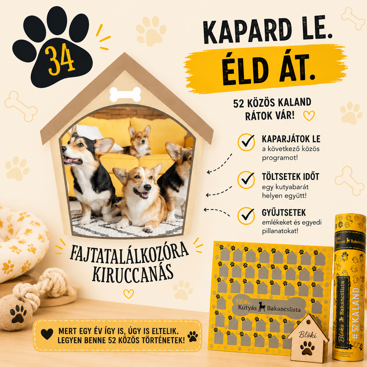 🐾 BLÖKI – 52 hét, 52 közös élmény kedvenceddel